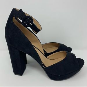 Sun+Stone Reeta - Black block Heels ankle strap - 8.5